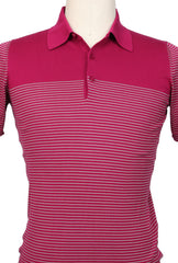 Svevo Parma Pink Striped Cotton Polo - (SV392213) - Parent