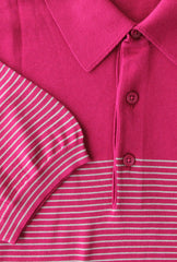 Svevo Parma Pink Striped Cotton Polo - (SV392213) - Parent