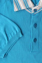 Svevo Parma Light Blue Solid Cotton Polo - (SV416225) - Parent