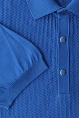 Svevo Parma Blue Solid Cotton Polo - (SV69221) - Parent