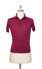 Svevo Parma Burgundy Red Solid Cotton Polo - Large/52 - (SV392218)