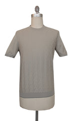$700 Svevo Parma Beige Cotton Crewneck Sweater - (SV425244) - Parent