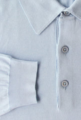 Svevo Parma Light Blue Cotton 1/4 Button Polo Sweater - (SV31620239) - Parent