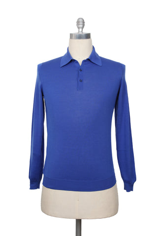 Svevo Parma Blue 1/4 Button Polo Sweater