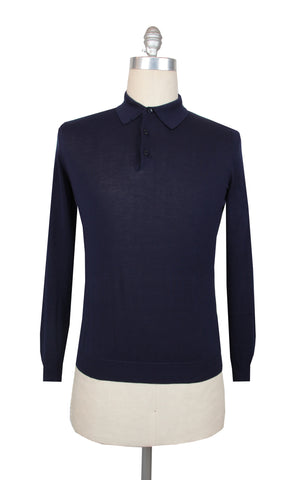 Svevo Parma Dark Blue 1/4 Button Polo Sweater