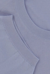 $600 Svevo Parma Light Blue Cotton Crewneck Sweater - (SV425249) - Parent