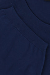 $600 Svevo Parma Navy Blue Cotton Crewneck Sweater - (SV4252412) - Parent