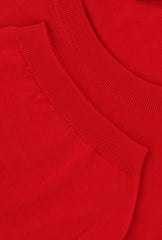 $600 Svevo Parma Red Cotton Crewneck Sweater - (SV4252410) - Parent