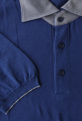 Svevo Parma Navy Blue Solid Cotton Blend Polo - (SV392222) - Parent