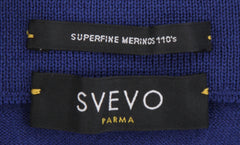 $625 Svevo Parma Blue Wool Mock Turtleneck Sweater - (SV419256) - Parent
