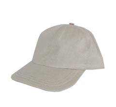 $200 Svevo Parma Beige Solid Cotton Baseball Cap - 7 1/2 US/ 60 EU - (SV78262)