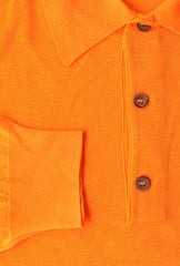 Svevo Parma Orange Cotton 1/4 Button Sweater - (SV39235) - Parent
