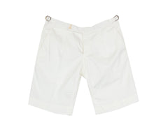 $400 Valentini Sartoria White Solid Shorts -  - (VS610252) - Parent