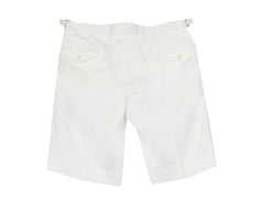 $400 Valentini Sartoria White Solid Shorts -  - (VS610252) - Parent