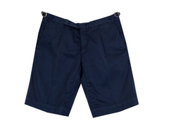 $400 Valentini Sartoria Navy Blue Solid Shorts -  - 30/46 - (VS610251)