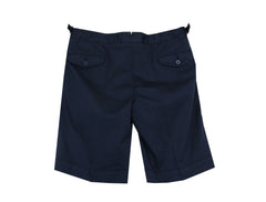 $400 Valentini Sartoria Navy Blue Solid Shorts -  - (VS610251) - Parent