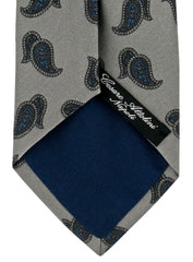 Cesare Attolini Gray Paisley Tie - 3.25" x 59" - (CATIEX215)