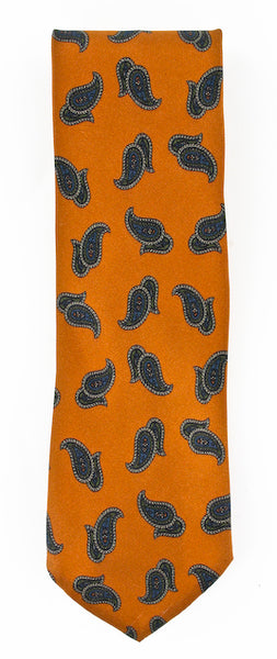 Cesare Attolini Burnt Orange Silk Tie