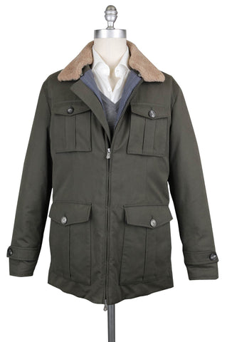 Brunello Cucinelli Olive Green Winter Jacket