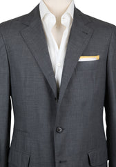 Brunello Cucinelli Dark Gray Cashmere Solid Sportcoat - (BC103173) - Parent