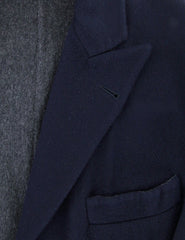 Brunello Cucinelli Navy Blue Cashmere Solid Coat - (OA) - Parent