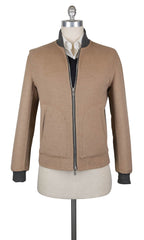 Brunello Cucinelli Beige Cashmere Reversible Bomber Jacket - 38/48 - (164)
