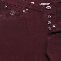 Brunello Cucinelli Burgundy Jeans - Slim - (1120) - Parent