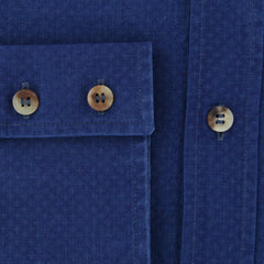 Brunello Cucinelli Blue Polka Dot Shirt - Full - (MG64828C49) - Parent