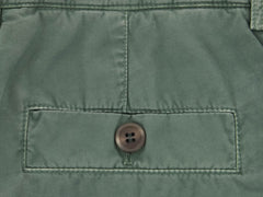 $595 Brunello Cucinelli Green Solid Cotton Pants - Slim - (BC121264) - Parent