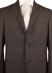 Barba Napoli Brown Wool Solid Suit - (BNSUIT230B15) - Parent