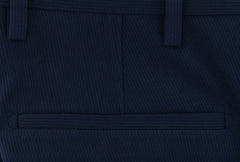 Barba Napoli Navy Blue Solid Pants - Extra Slim - (BA377040202R6) - Parent