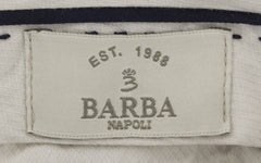 Barba Napoli Cream Solid Cotton Blend Pants - Extra Slim - (427) - Parent
