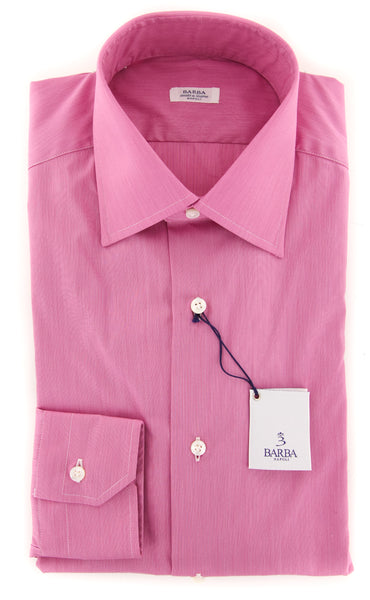 Barba Napoli Pink Solid Shirt - Slim - (BN2036230710) - Parent