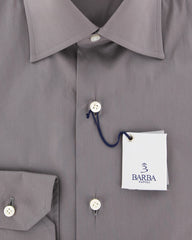 Barba Napoli Gray Solid Shirt - Slim - (BN238080310) - Parent