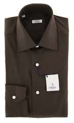 Barba Napoli Dark Brown Solid Shirt - Slim - 15/38 - (BN22395416)