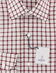Barba  Napoli White Plaid Cotton Shirt - Slim - (823) - Parent