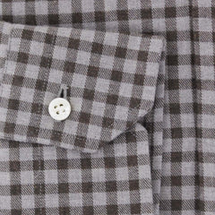 Barba Napoli Brown Plaid Cotton Shirt - Slim - (807) - Parent