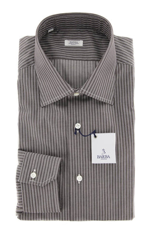 Barba Napoli Brown Shirt - Slim - 15 US / 38 EU