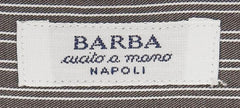 New $325 Barba Napoli Brown Striped Shirt - Slim - 15/38 - (D2U10T310719)