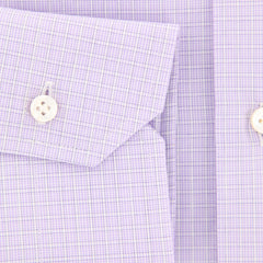 Barba Napoli Purple Check Shirt - Slim - (310824U10T) - Parent