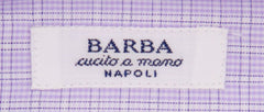 Barba Napoli Purple Check Shirt - Slim - (310824U10T) - Parent