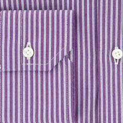 Barba Napoli Purple Striped Shirt - Slim - 14.5/37 - (D2U10T330017)