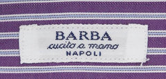Barba Napoli Purple Striped Shirt - Slim - 16.5/42 - (D2U10T330017)
