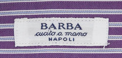 Barba Napoli Purple Striped Shirt - Slim - 14.5/37 - (D2U10T330017)