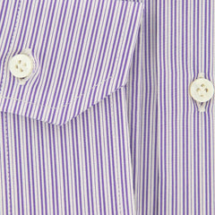 Barba Napoli Purple Striped Shirt - Slim - 15.5/39 - (D2U10T341906)