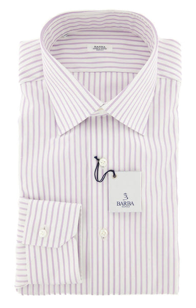 Barba Napoli Lavender Purple Shirt - Slim - 16/41 - (D2U10T350902)