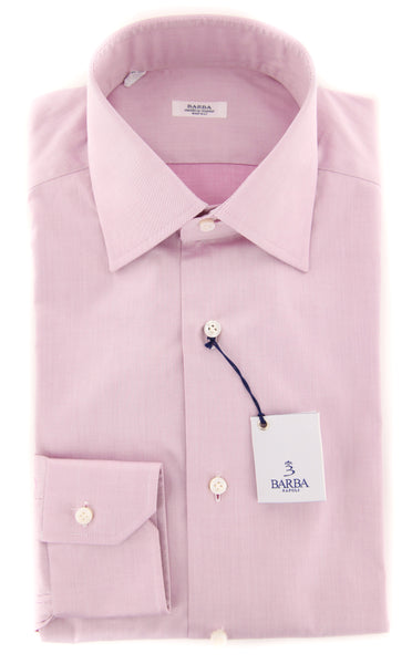 Barba Napoli Pink Solid Shirt - Slim - (391411U10T) - Parent