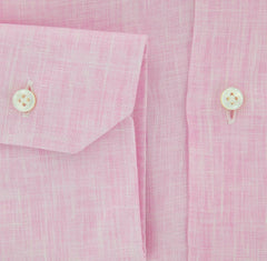 Barba Napoli Pink Solid Shirt - Slim - 15.5/39 - (D2U10T443204)
