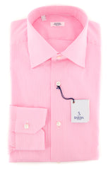 Barba Napoli Pink Striped Shirt - Slim - 15/38 - (61901U10)