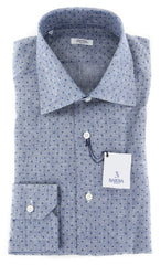 Barba Napoli Blue Polka Dot Shirt - Slim - 15.5/39 - (BND2U218U10)